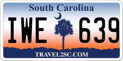 SC license plate IWE639