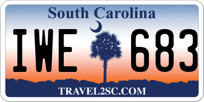 SC license plate IWE683