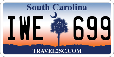 SC license plate IWE699
