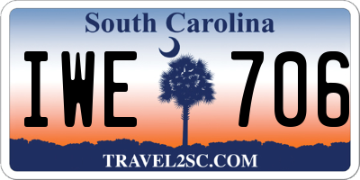SC license plate IWE706