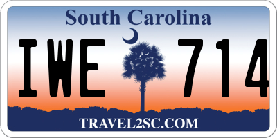 SC license plate IWE714