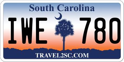 SC license plate IWE780