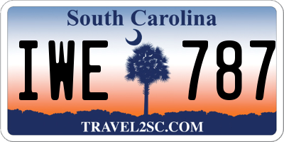 SC license plate IWE787
