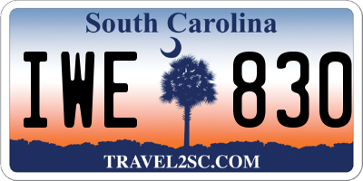 SC license plate IWE830