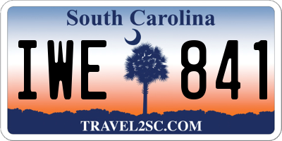 SC license plate IWE841