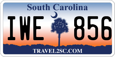 SC license plate IWE856