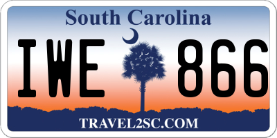 SC license plate IWE866