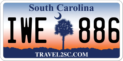 SC license plate IWE886