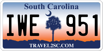 SC license plate IWE951