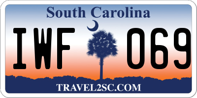 SC license plate IWF069
