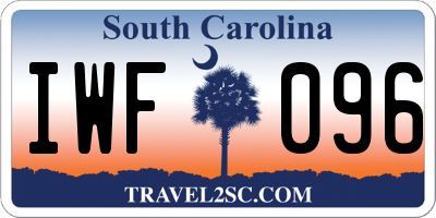 SC license plate IWF096