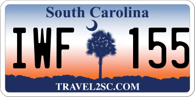 SC license plate IWF155