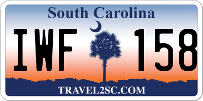 SC license plate IWF158