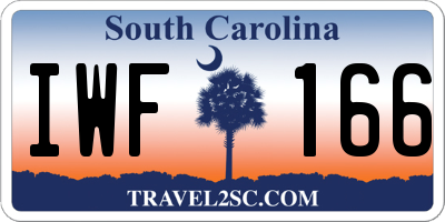 SC license plate IWF166