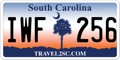 SC license plate IWF256