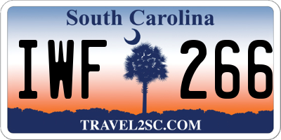 SC license plate IWF266