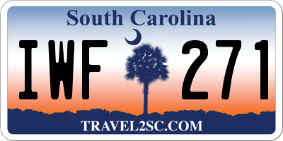 SC license plate IWF271