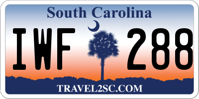 SC license plate IWF288