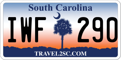 SC license plate IWF290