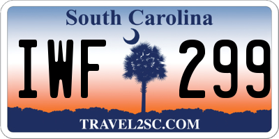 SC license plate IWF299