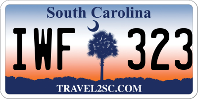 SC license plate IWF323