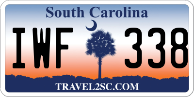 SC license plate IWF338