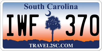 SC license plate IWF370