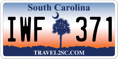 SC license plate IWF371