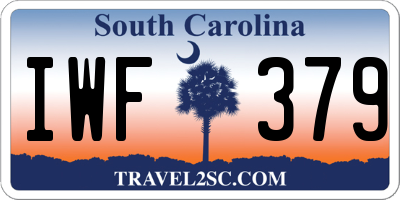 SC license plate IWF379