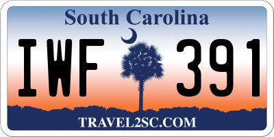 SC license plate IWF391