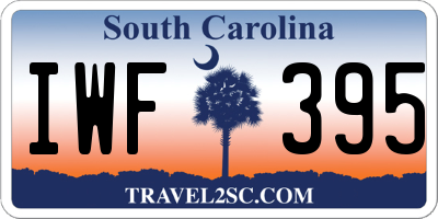 SC license plate IWF395