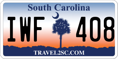 SC license plate IWF408