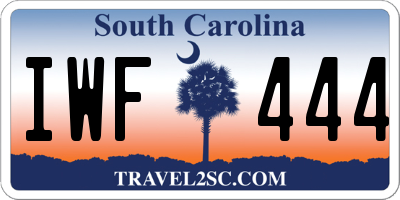 SC license plate IWF444