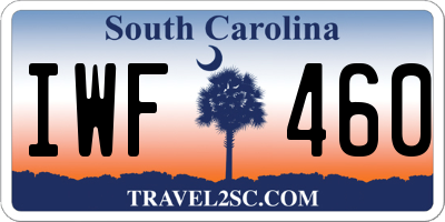 SC license plate IWF460