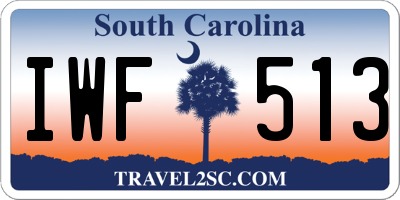 SC license plate IWF513