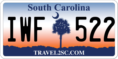 SC license plate IWF522