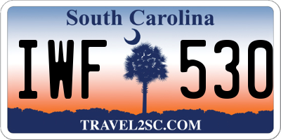 SC license plate IWF530