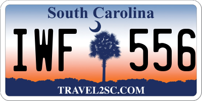 SC license plate IWF556
