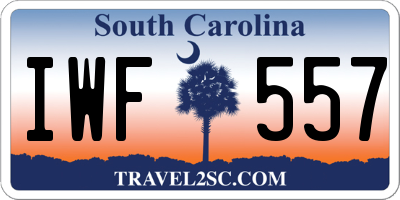 SC license plate IWF557