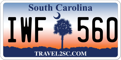 SC license plate IWF560