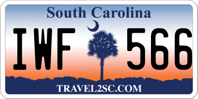 SC license plate IWF566