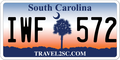 SC license plate IWF572