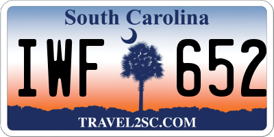 SC license plate IWF652