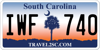 SC license plate IWF740