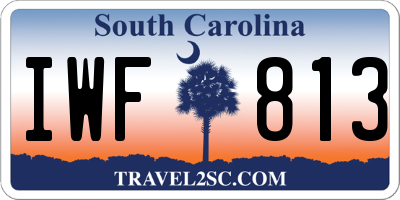 SC license plate IWF813