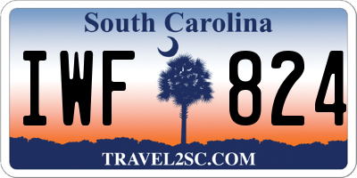 SC license plate IWF824