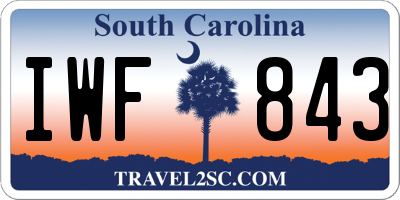 SC license plate IWF843