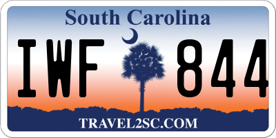 SC license plate IWF844