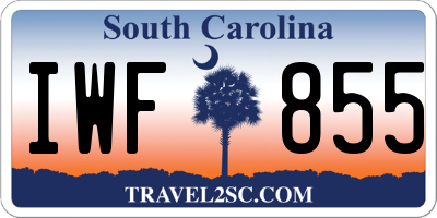 SC license plate IWF855