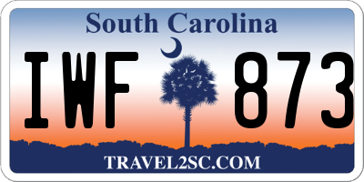 SC license plate IWF873